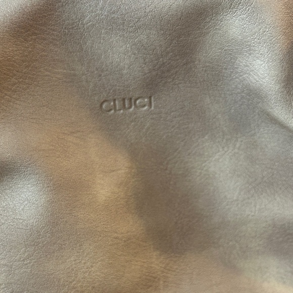 Cluci Women's taupe leather fashion anti-theft Backpack - Picture 4 of 8